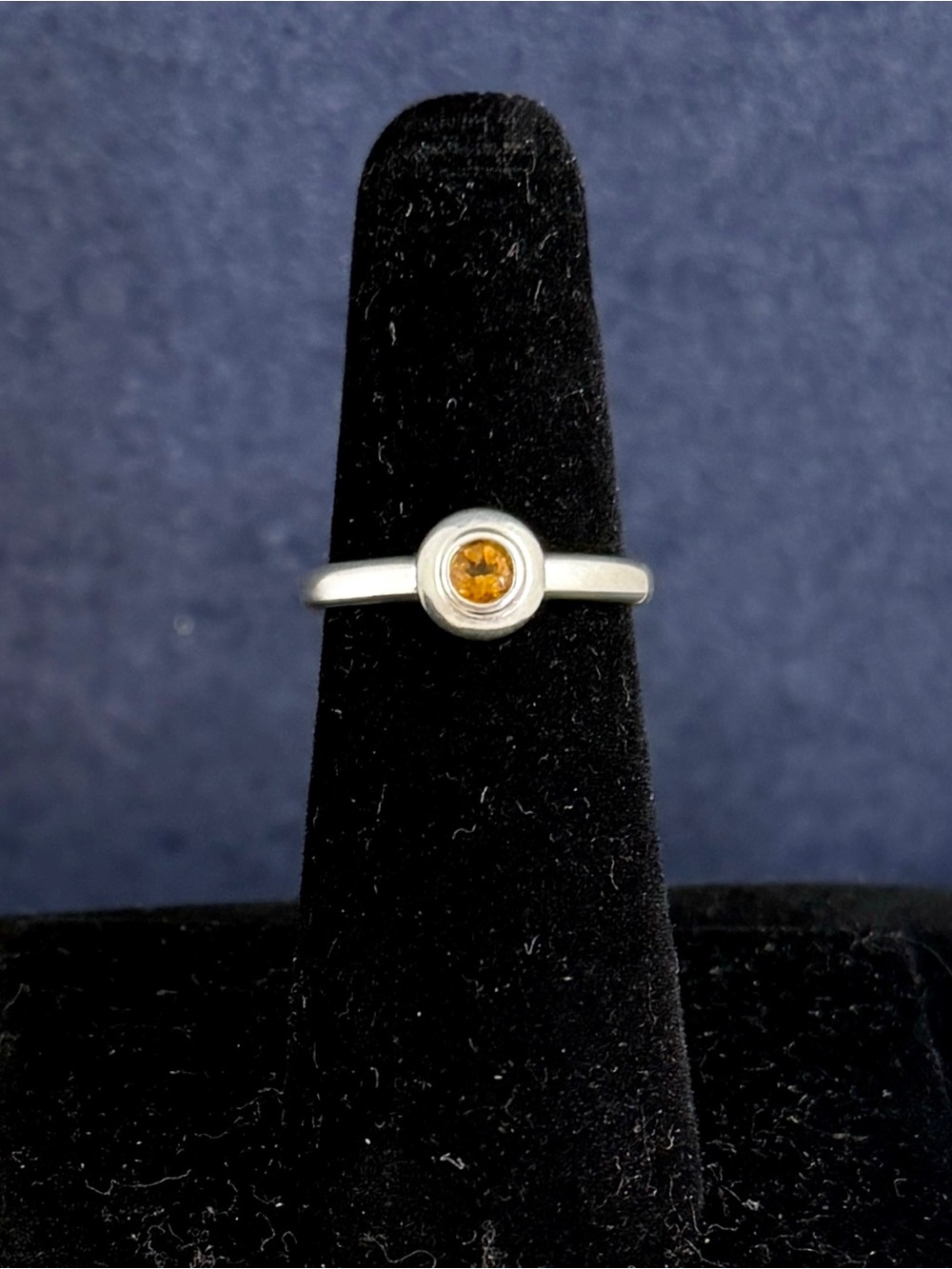 JAMES AVERY Sterling Silver Citrine Remembrance Birthstone Ring; 4.75; RETIRED